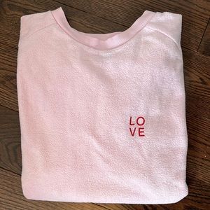 Topshop Pink Fleece Crewneck
